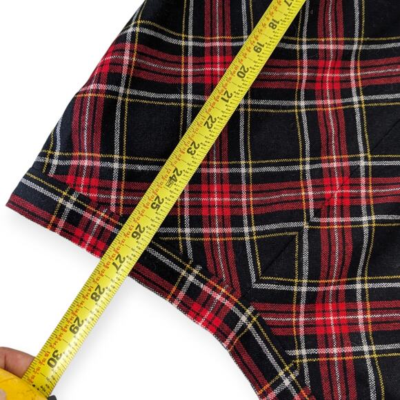 Vintage 70s Wool Blend Plaid Skirt ~ Academia Tartan Past the Knees - Picture 3 of 5